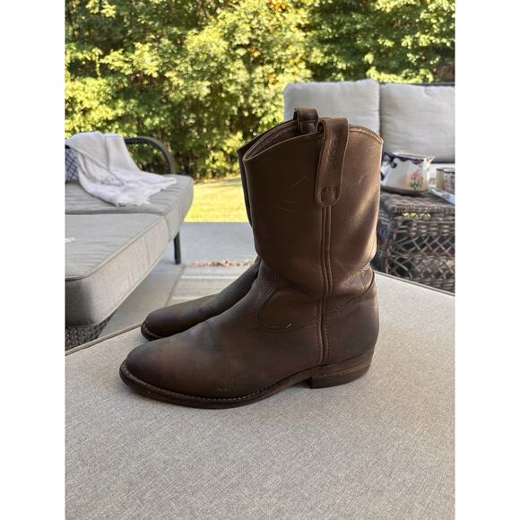 Red Wing 1155 Pecos Leather Work Boots Heritage Nailseat Soft Toe Sz 10 Western - Picture 2 of 15